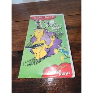 Dr Seuss Green Eggs and Ham Grinch Night VHS Movie‎ in Clamshell case